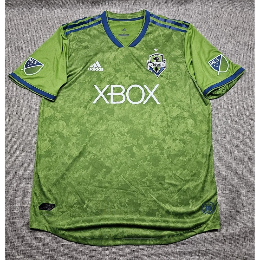Seattle Sounders FC Jersey Mens XL Green MLS Soccer Adidas ClimaCool XBOX Shirt